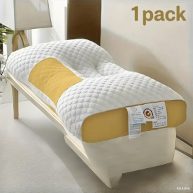 YBZ 3D Knitted Cotton Massage Pillow(1pack) (Color: Yellow)