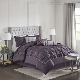 7 Piece Tufted Comforter Set (Color: as Pic)