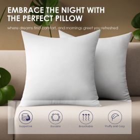 White Square Pillow Two Bubble Bags Suitable For Bed Cushions,  Sofa Cushions, Garden Cushions, Cushion Core, Breathable,  Hand Washable, OKO-100 (Option: 51X51x15cm 12pcs)